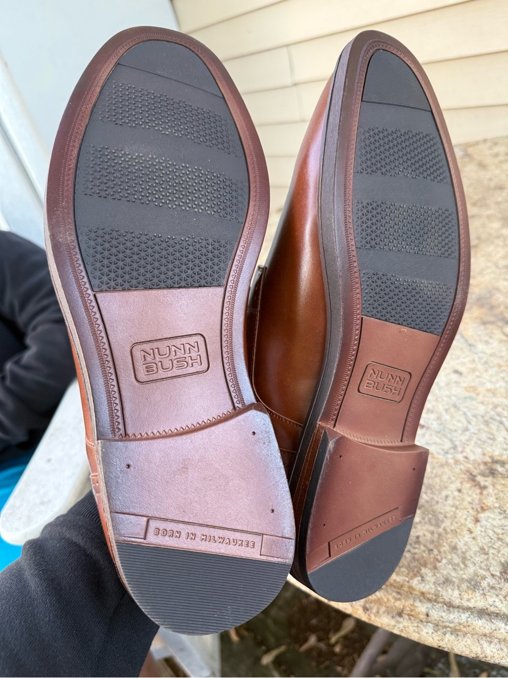 Nunn Bush Men's Chestnut Brown Leather Derby Shoes - Picture 5 of 6